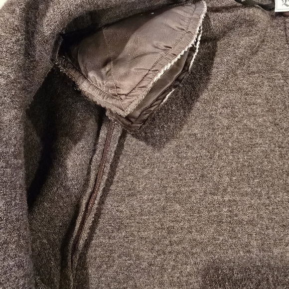 Vintage BOOS Pure New Wool Jacket With Edelweiss Embroidery Brown Size 46. - Picture 11 of 16